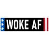 Progressive Woke AF Bumper Sticker Decal Proud Democrat Political Statement