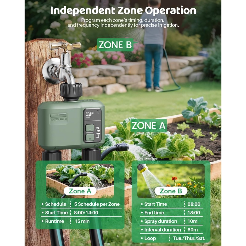 Shrivee Smart Irrigation Computer WLAN with 2 Zone Outputs and