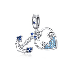 Alstiva Animal Rabbit Four-Leaf Clover Charm, 925 Sterling Silver, 5A Cubic Zirconia, Charm Bead Pendant for European Bracelets, Necklaces, Jewellery Gift for Women, Sterling Silver, Cubic Zirconia