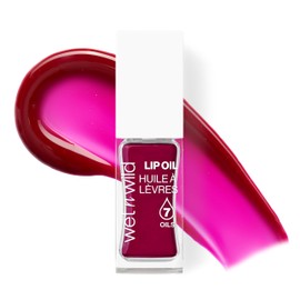 wet n wild Lip Oil - Lightweight, Non-Sticky, Hydrating & Nourishing Formula with Marula & Jojoba Oils, Vegan & Cruelty-Free - Merlot Glass