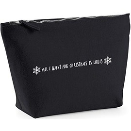 Hippowarehouse All I want for Christmas is louis printed make up cosmetic wash bag 18x19x9cm