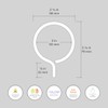 Ivilon Drapery Eyelet Curtain Rings - 2.3" Ring for Curtain