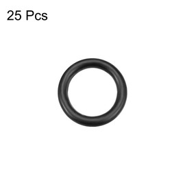 sourcing map Metric Nitrile Rubber O-Rings Seal 6.5 mm AD 4.5 mm ID 1 mm Width Pack of 25