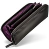 [Number7] Men's Long Wallet, Round Zipper, Toray Ultra Suede, Carbon