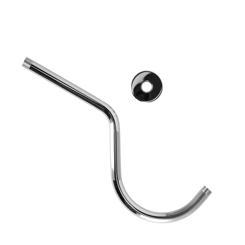17in Shower Pipe Extension Brushed Stainless Steel S Shaped NPT