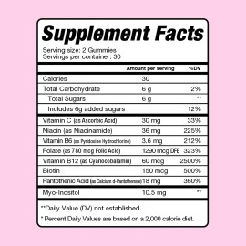 Natural X Fertility Gummies for Women - Myo-Inositol, Folic Acid, Hormone Balance Support