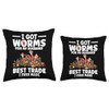 Worm Composting Bin Worm Farming Composter Vermicomposting Throw Pillow
