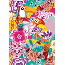 Car Pintos Birds, Butterflies & Flowers Lined Notebook: Plastic Free Packaging