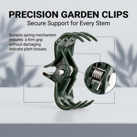 RAINFLOW 200 PCS Plant Clips Orchid Clips - Plant Support Clips for Indoor Plants, Small Plastic Garden Trellis Clips for Plant Stakes, Climbing Vine Stem Support, Orchid Plant Training Upright Growth