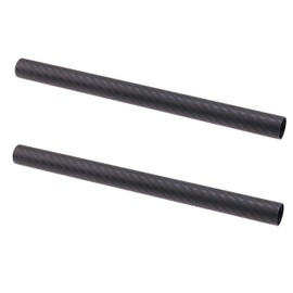 FOTGA Carbon Fibre 15 mm Support Rods 15 cm / 6 Inch Length for 15 mm Rod Support System DSLR Rail Camera Rig Pack of 2