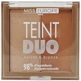Duo-Velvet & Bronze Teint Palette – Veganer und natürlicher Sonneneffekt, sofortiges Licht