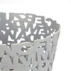 balvi Waste Paper Bin Letters Grey Plastic 30 cm