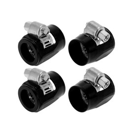 Hihaha AN6 Hose Finisher Clamp/Rubber Hoses End Finisher for Oil Fuel Tube/Durable Aluminum Alloy/4 Pcs Blue