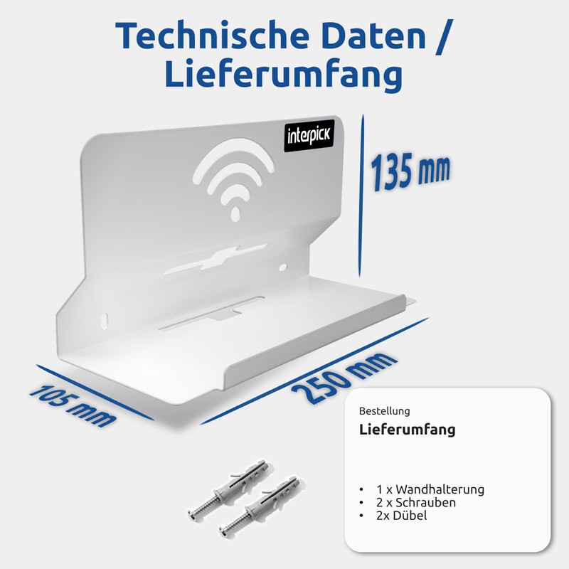 Wall Mount for Fritzbox 5690 Pro with Cable Management