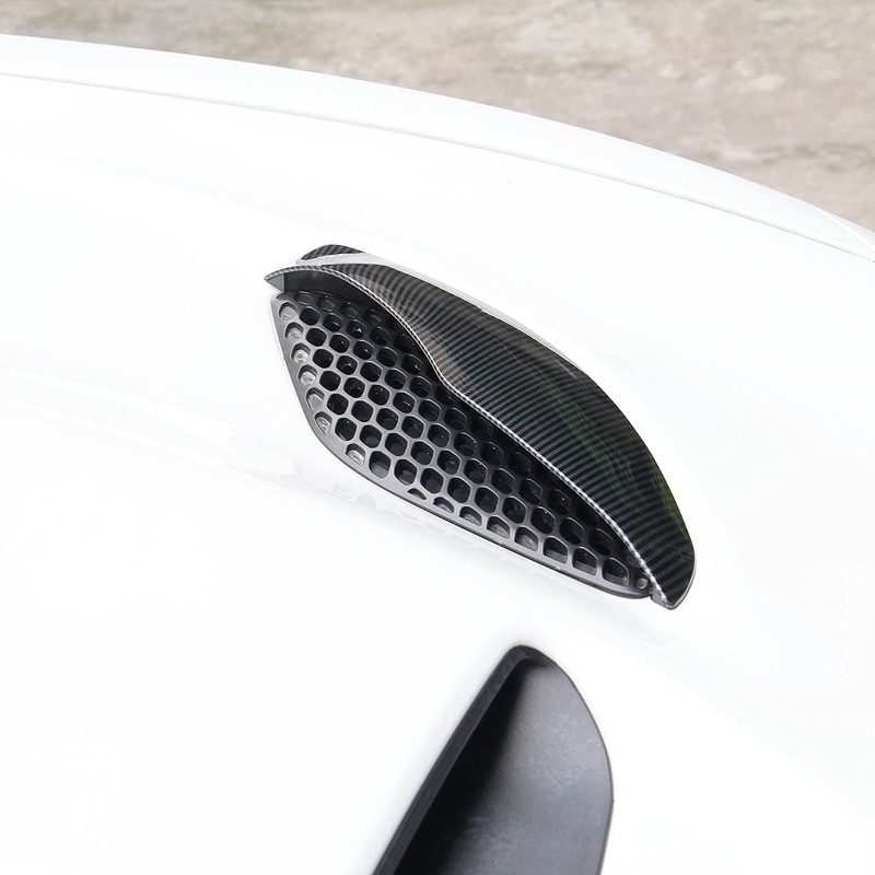crosselec Carbon Fiber Engine Hood Vent rain Eyebrow Guard Cover