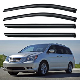 Window Visors Rain Guards for 2005 2006 2007 2008 2009 2010 Honda Odyssey, Out-Channel Window Vent Wind Deflectors Visors Shades for 05 06 07 08 09 10 Odyssey