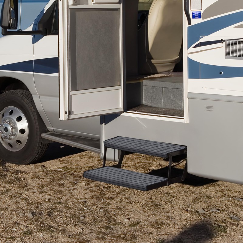 FINELYCR Motorhome Step Mat, Adjustable Motorhome Step Mat, Non-Slip Footrest
