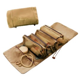 Multi-functional Makeup Pouch, Large Capacity, 4 Compartments, Travel, Waterproof, Cosmetics Pouch, Toiletry Pouch, For Travel, Portable, Foldable, Travel, Removable, Foldable, Multifunctional, Cute,