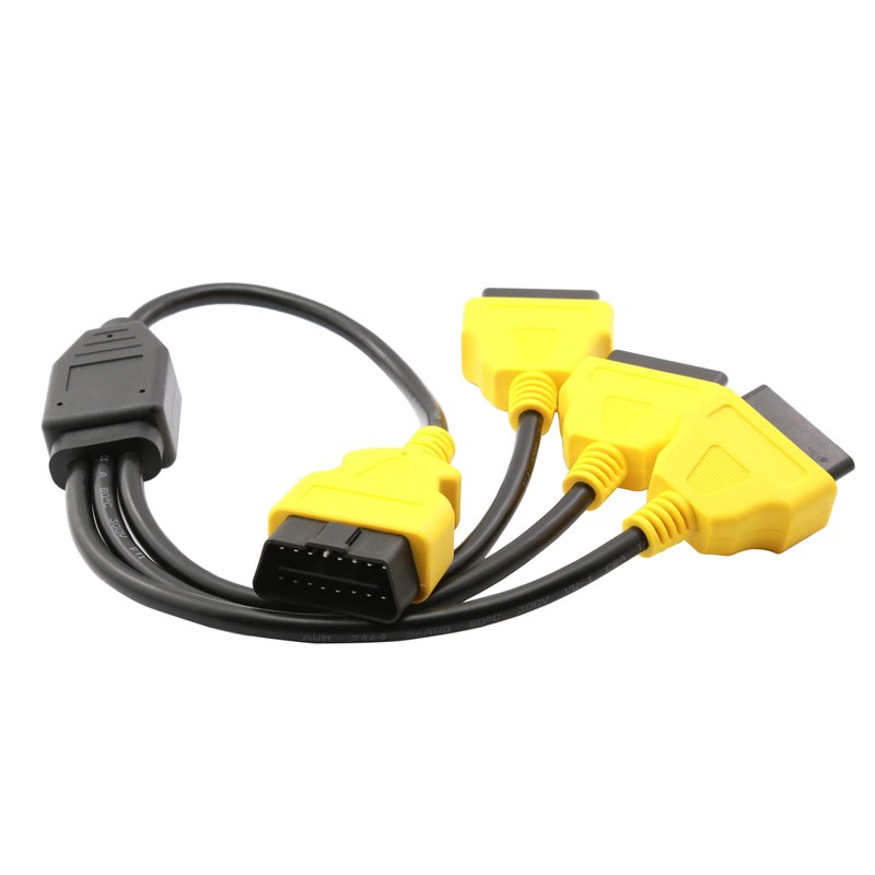 OLLGEN 1.6ft/50cm OBD2 Splitter Cable,3 Way OBD-II Extension Cable,Full 16