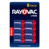 Rayovac 123A Lithium Batteries, 3V Lithium Photo Batteries (8 Battery