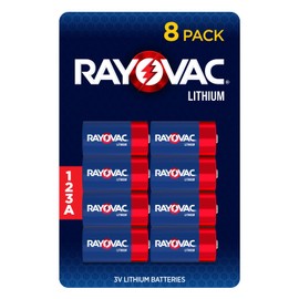 Rayovac 123A Lithium Batteries, 3V Lithium Photo Batteries (8 Battery Count)