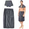 Tolenre Sauna Kilt and Towel Set for Men, Adjustable Sauna