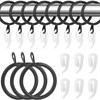 Curtain Rings 22 Set Black Metal Curtain Rings with Curtain