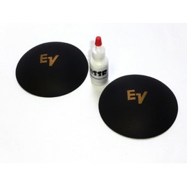 2 EV Electro Voice 4 1/8" Logo Dust Caps with Adhesive - Gold Logo