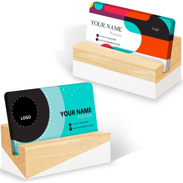 Colingmill 2 Pack Business Card Display for Desk Desktop Business