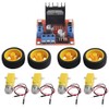 ShangHJ 4 Sets DC Gearbox Motor TT Motor 200RPM Tire