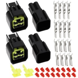 VGOL 2Sets 4-Pin Waterproof Automotive Male to Female Header 2.3MM FW-C-4M-B FW-C-4F-B Compatible with FURUKAWA RFW 090