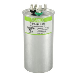 SIGANDG 75+10 MFD 75/10 uF 370 or 440 Volt CBB65B Capacitor for AC Motor Run，Condenser Straight Cool，Heat Pump， Air Conditioner，HVAC Capacitor