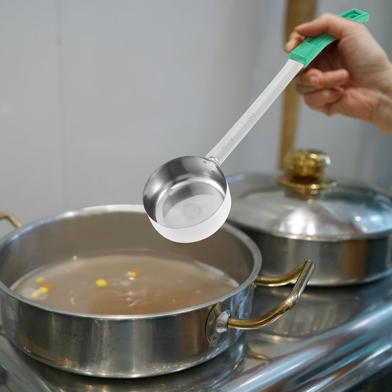 Cabilock 4 Ounce Solid Portion Control Serving Spoons, Stainless Steel