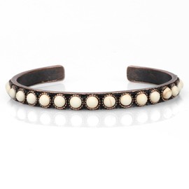 Mikovivi Vintage Turquoise Bracelet for Women, Synthetic Turquoise Cuff Bracelet Bohemian Western Boho Jewelry for Summer Beach Party Casual Wear Cowboy Gifts