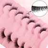 7P-CZ-A02 Clear Band Half Eyelashes, Cat Eye, 15 mm Short
