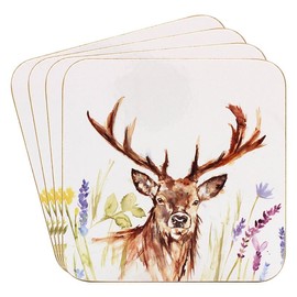 The Leonardo Collection Stag Coasters Set of 4 | Coasters Set For All Modern Kitchen & Offices | Designed By Jennifer Rose Gallery | Coasters For All Types of Cups & Mugs