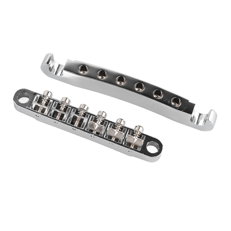 Vintage Guitar Bridge Set Stop Bar Tailpiece 6 Strings Electric