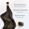 DOORES I Tip Human Hair Extensions, Balayage Natural Black to