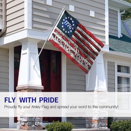 Anley Fly Breeze 3x5 Foot We the People Flag - Canvas Header and Double Stitched - 1776 Vintage Betsy Ross the United States Constitution Flags Polyester with Brass Grommets 3 X 5 Ft