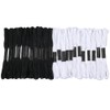 CABODYALS 210 Yards 24 Skeins Black and White Embroidery Thread