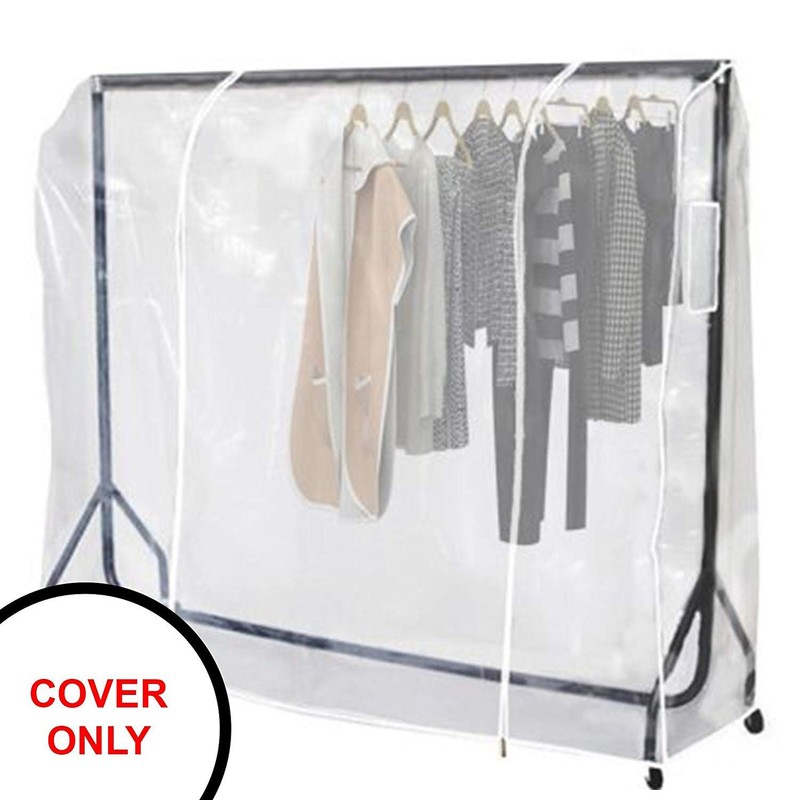 Ruibo - Funda transparente para perchero con 2 cremalleras duraderas,