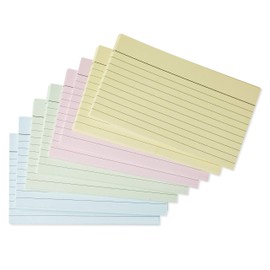[500 Pack] Revision Cards 5x3 Coloured Record Cards FlashCards Ruled (5"x 3") 127mm x 76mm Blank Flash Cards Index Cards