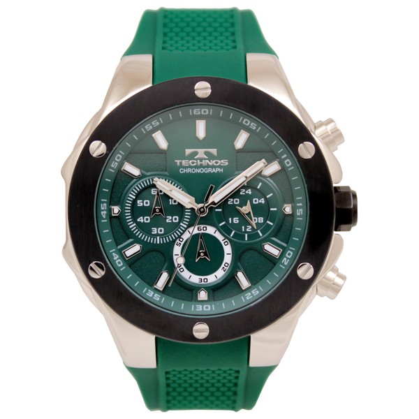 Technos T6C22BM Men's Chronograph Watch, Green, green
