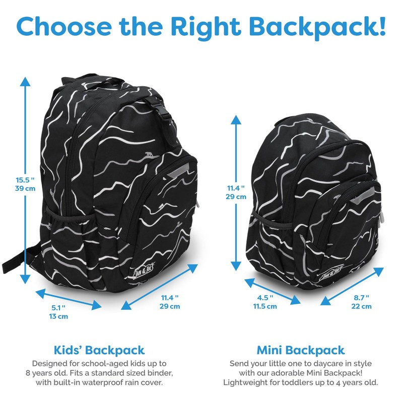 Jan & Jul Little Xplorers Mini Preschool Backpack (Grey Construction,