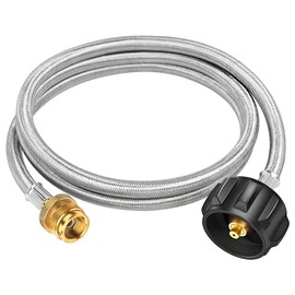 5Ft Propane Hose Adapter, Propane Hose Converts 1lb Appliances to 5-40 lb Tanks, Propane Adapter Hose for Buddy Heaters, Blackstone Griddle, Coleman Stove, Weber Q Grill, Camping Stove, Fire Pit
