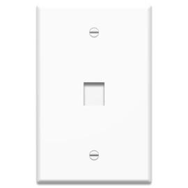Legrand - OnQ Oversized Wall Plate, Single Gang Large Wall Plate, 1 Port Wall Plate is 75IN Higher and Wider Than Standard Size Wallplates, White, 10 Count, WP3301WH10