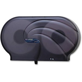 San Jamar - SJMR4090TBK R4090TBK Twin 9" JBT Toilet Tissue Dispenser, Black Pearl