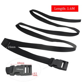 TOVOT 5 Pack Nylon Buckle Straps with 34x60mm Buckles, Adjustable Webbing Straps for Luggage Straps, Pet Collars, Backpack, Repair