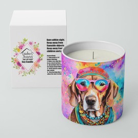 Caroline's Treasures Weimaraner Hippie Dawg Decorative Soy Candle Nature Soy Wax Essential Oil Home Decor Ideal for Bedroom Kitchen Bath Office Gift, 10 oz