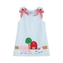 Lil cactus Light Blue Barnyard A-Line Dress, 5 Years